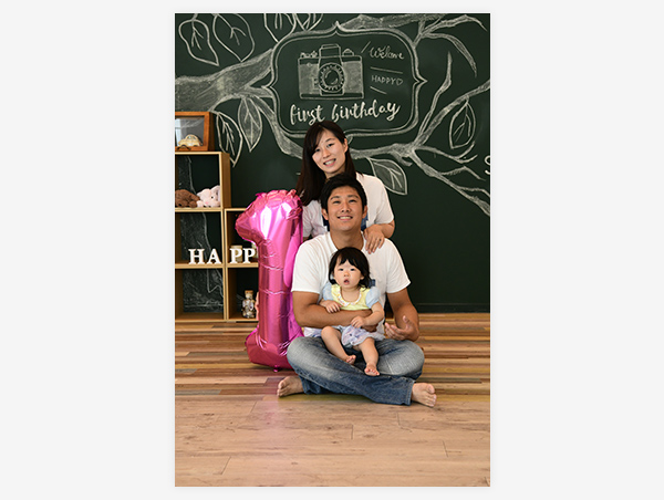 いっぱい小物を持ち込んでファーストバースデイ