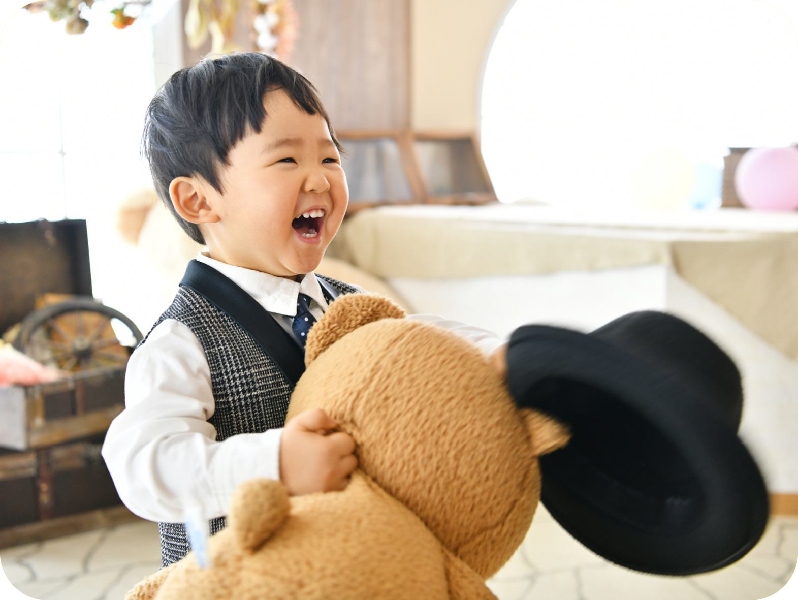 素敵な表情の写真を撮っていただけて