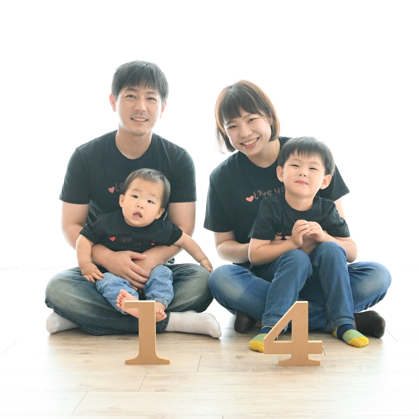 家族みんなで誕生日写真