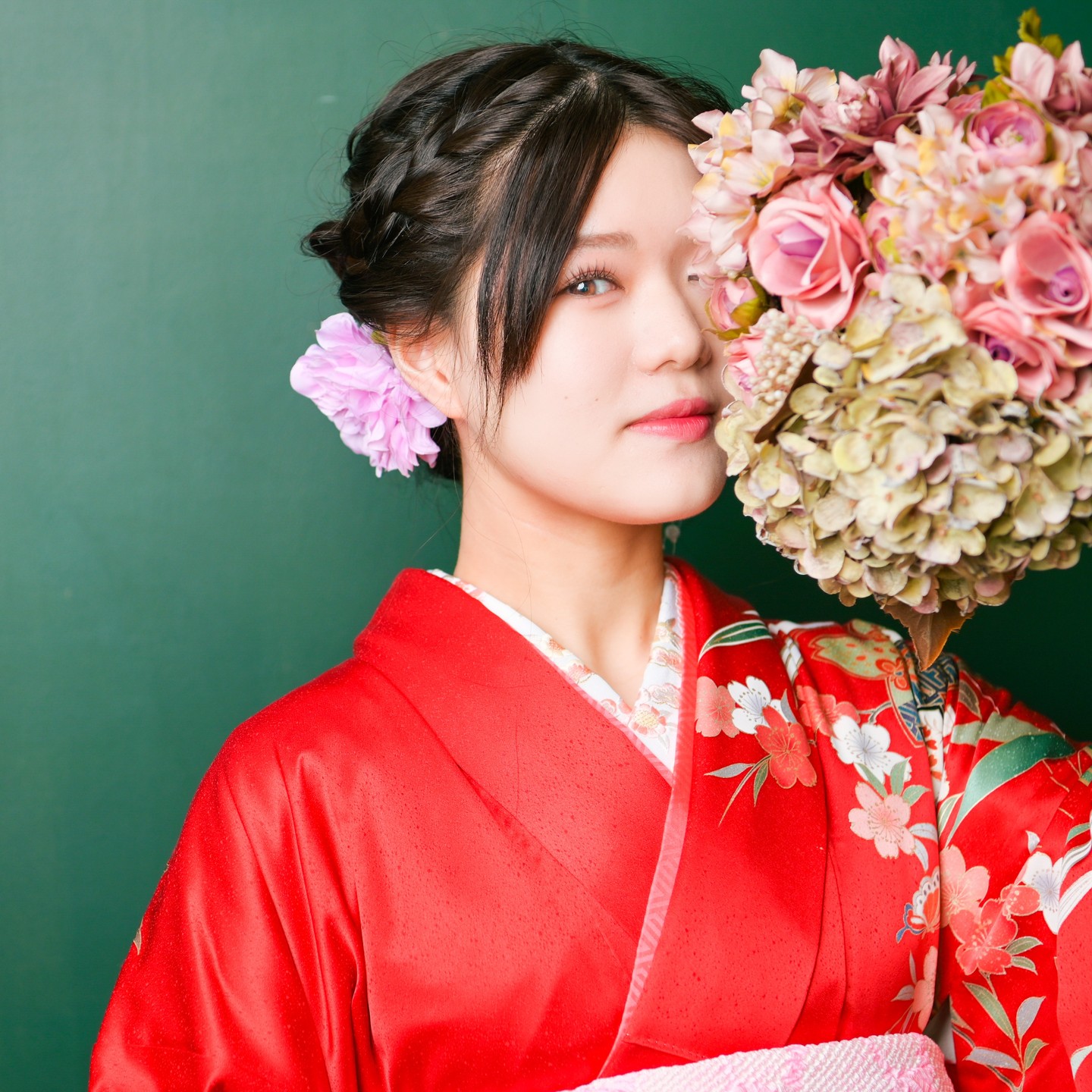 大人っぽく成人式写真撮影
