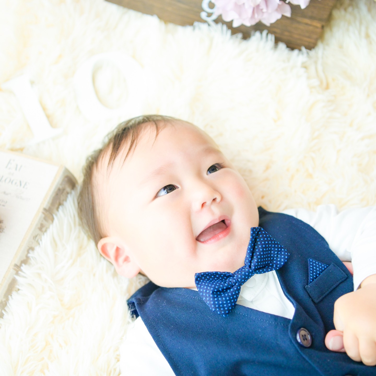 誕生日は写真館で記念写真を