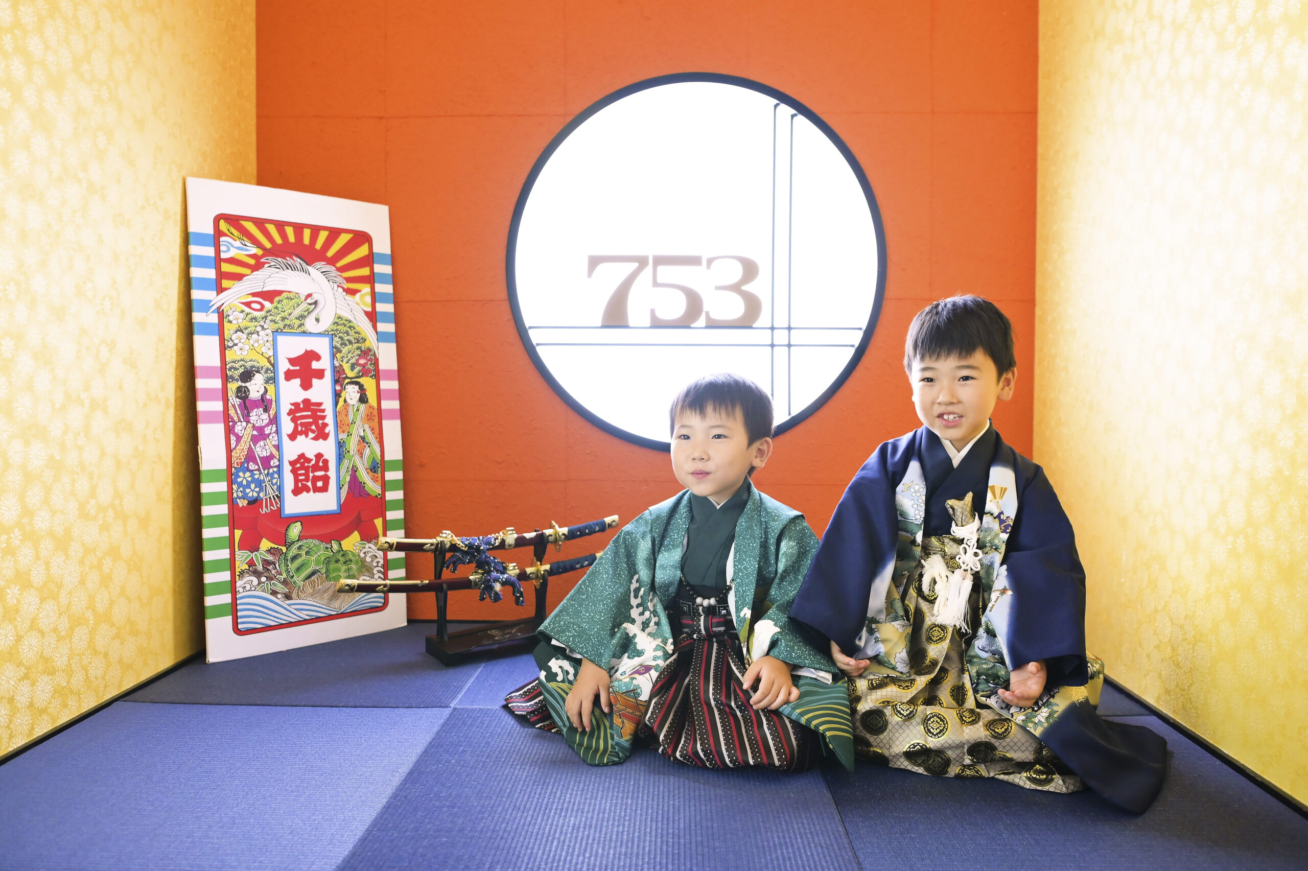 2人仲良く七五三撮影