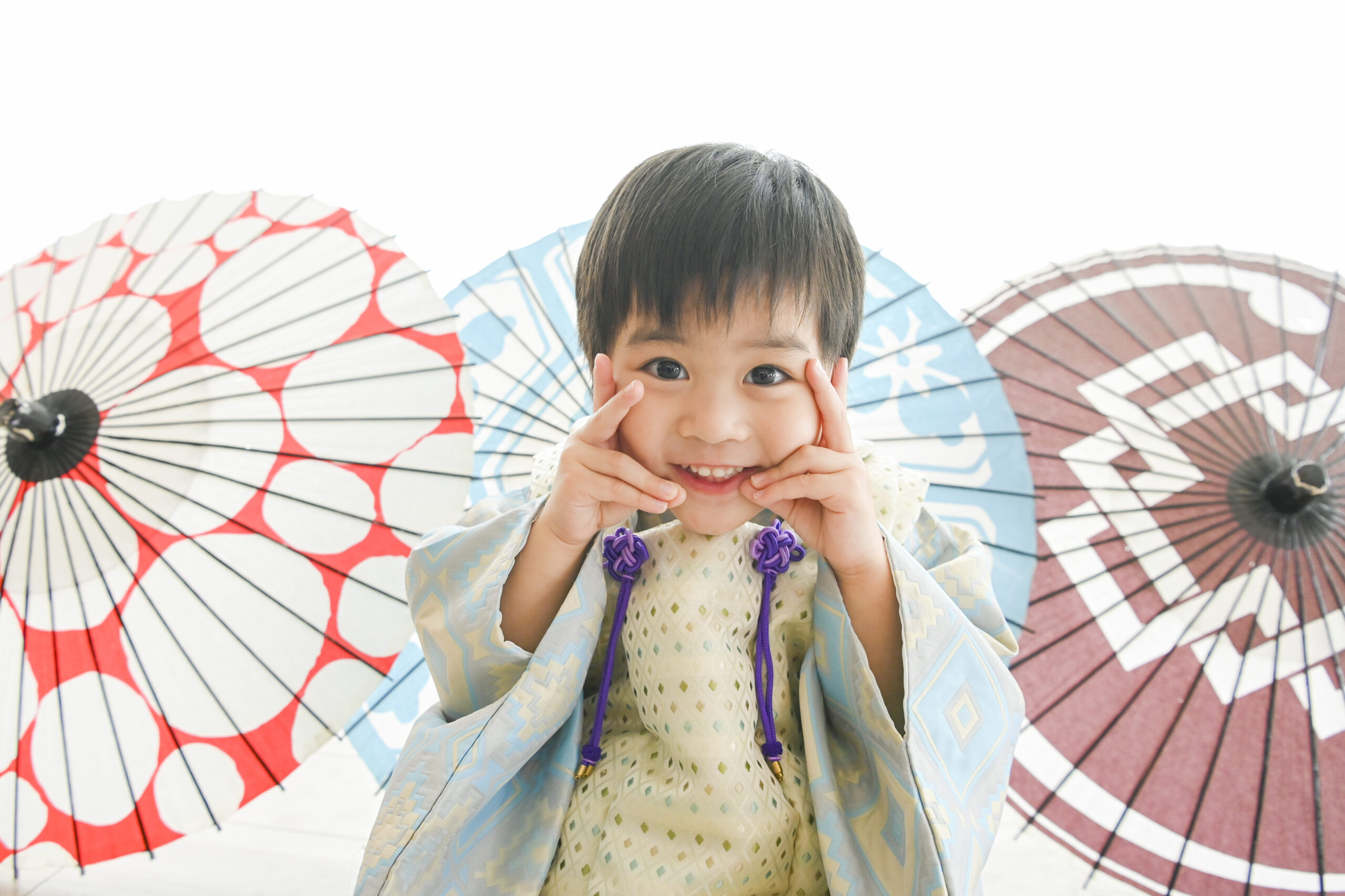 七五三でピース