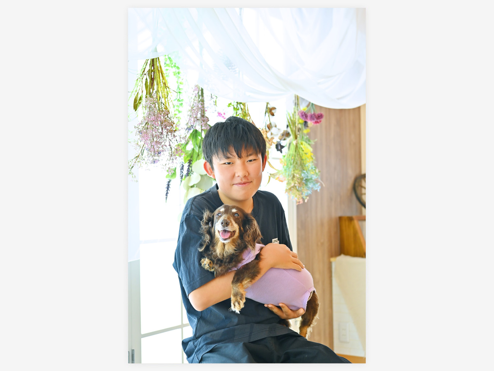 赤ちゃんからの写真を見返し成長を楽しんでいます