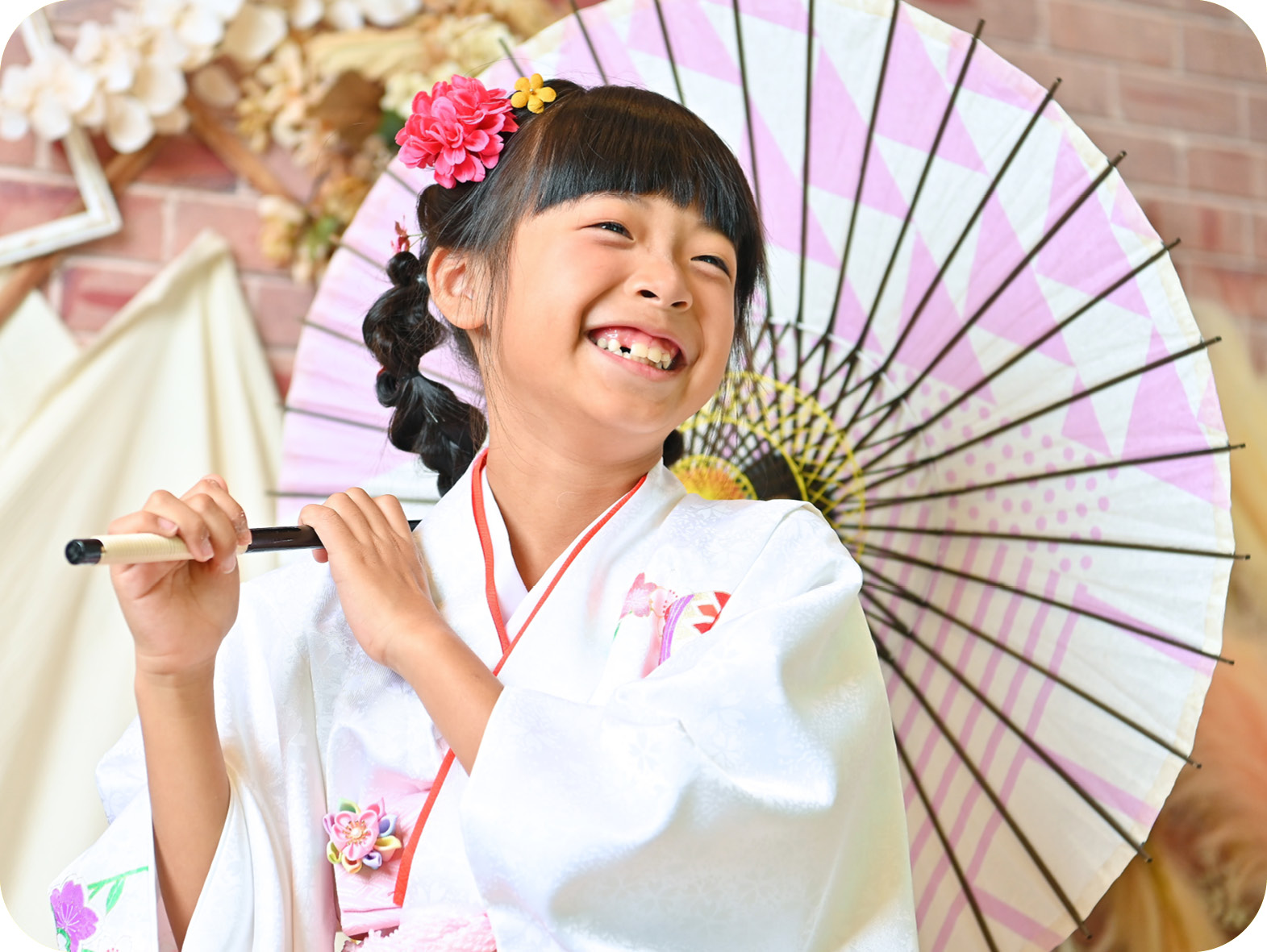 かわいく撮影してもらいました
